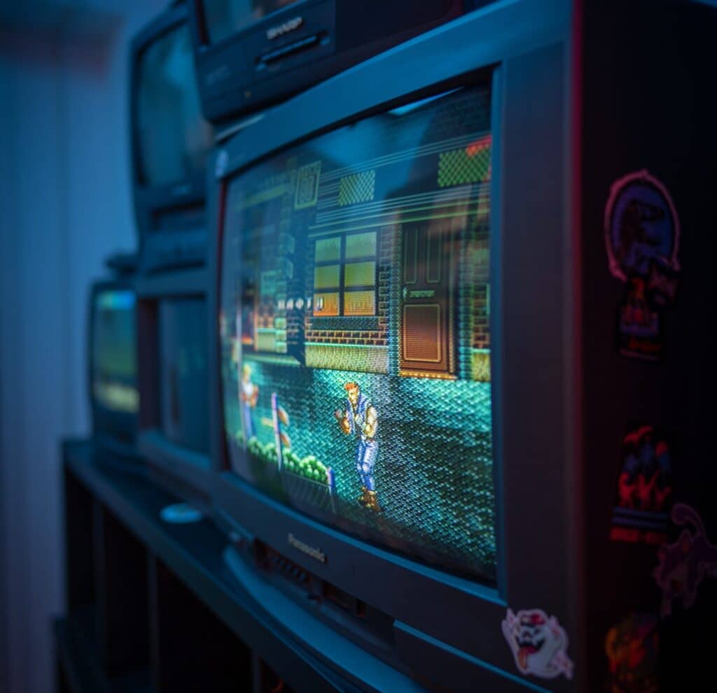 A retro game being played, captured by Ivan Rudoy. (2)