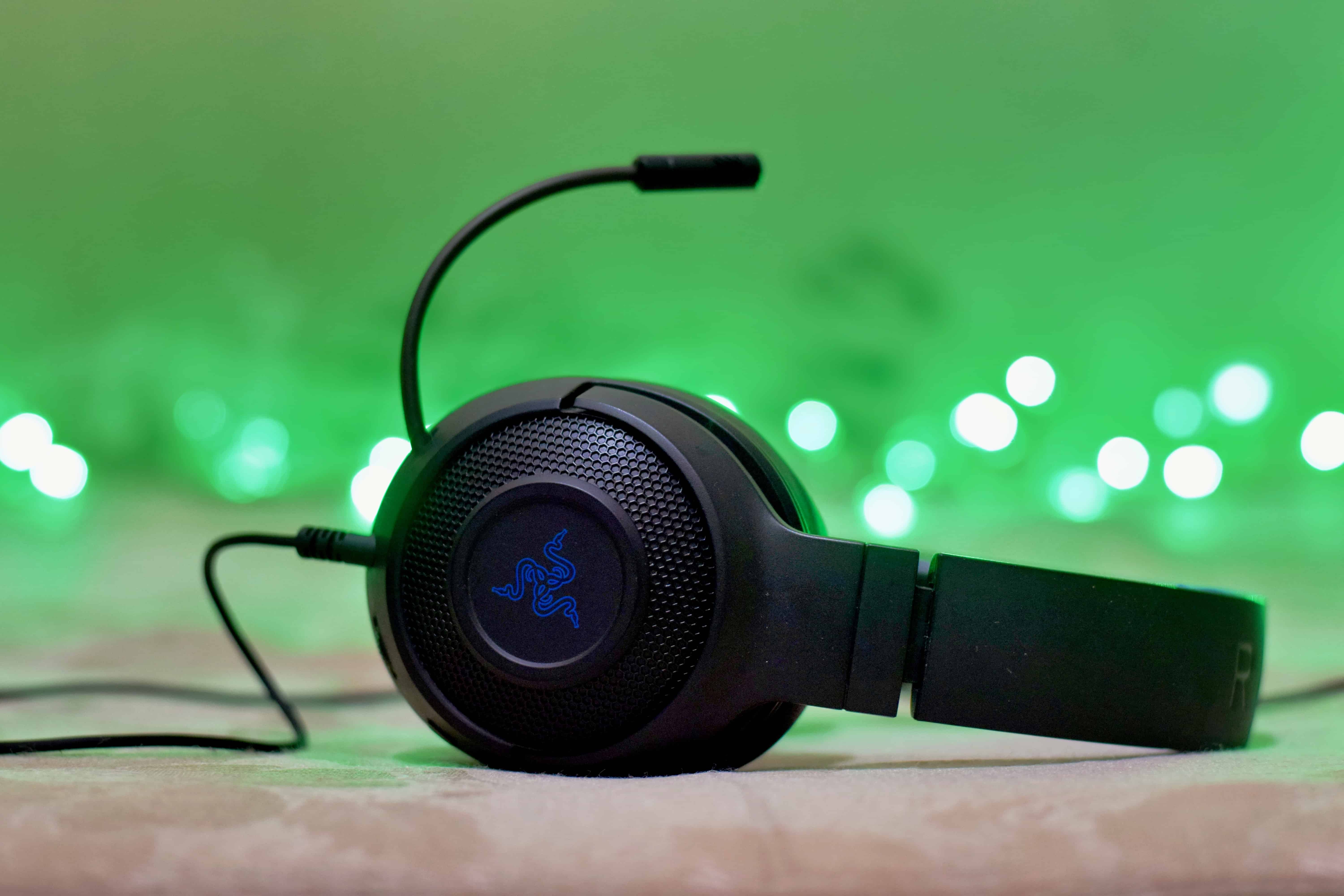 Side-angle of a Razer Headset